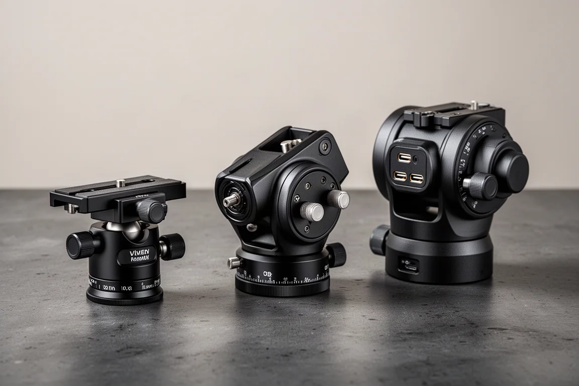 Three compact harmonic drive telescope mounts arranged in a row on a dark surface