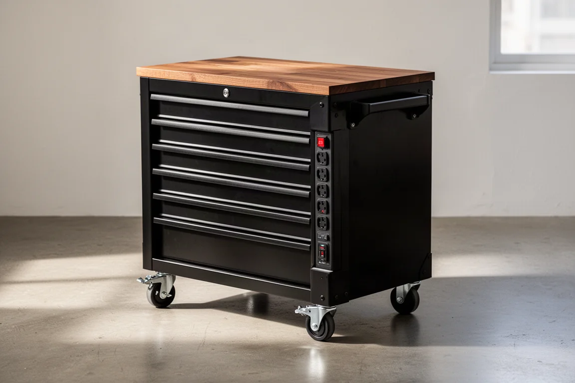 Hart Rolling Tool Cabinet with Wood Top product image