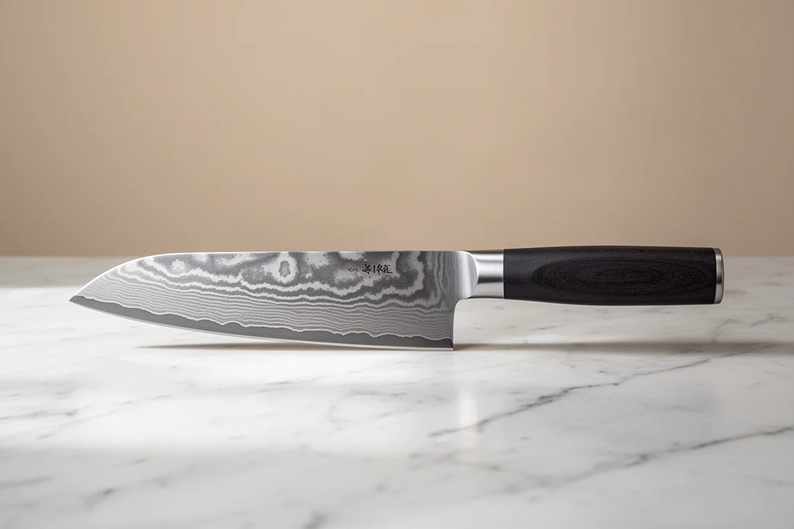 Hatsukokoro VG10 Damascus Santoku product image