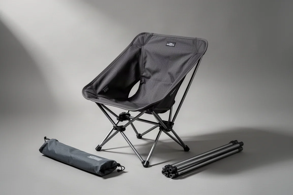Helinox Chair Zero LT ultralight camp chair with pole frame on a grey backdrop
