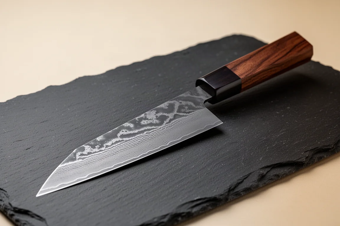 Hideo Kitaoka Kiritsuke Shirogami Damascus product image