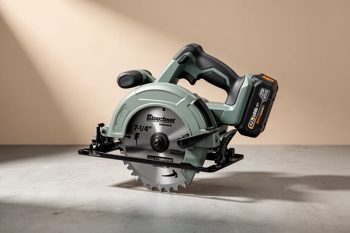 Hilti Nuron, bezprzewodowa pilarka tarczowa 22V na matowej powierzchni betonowej