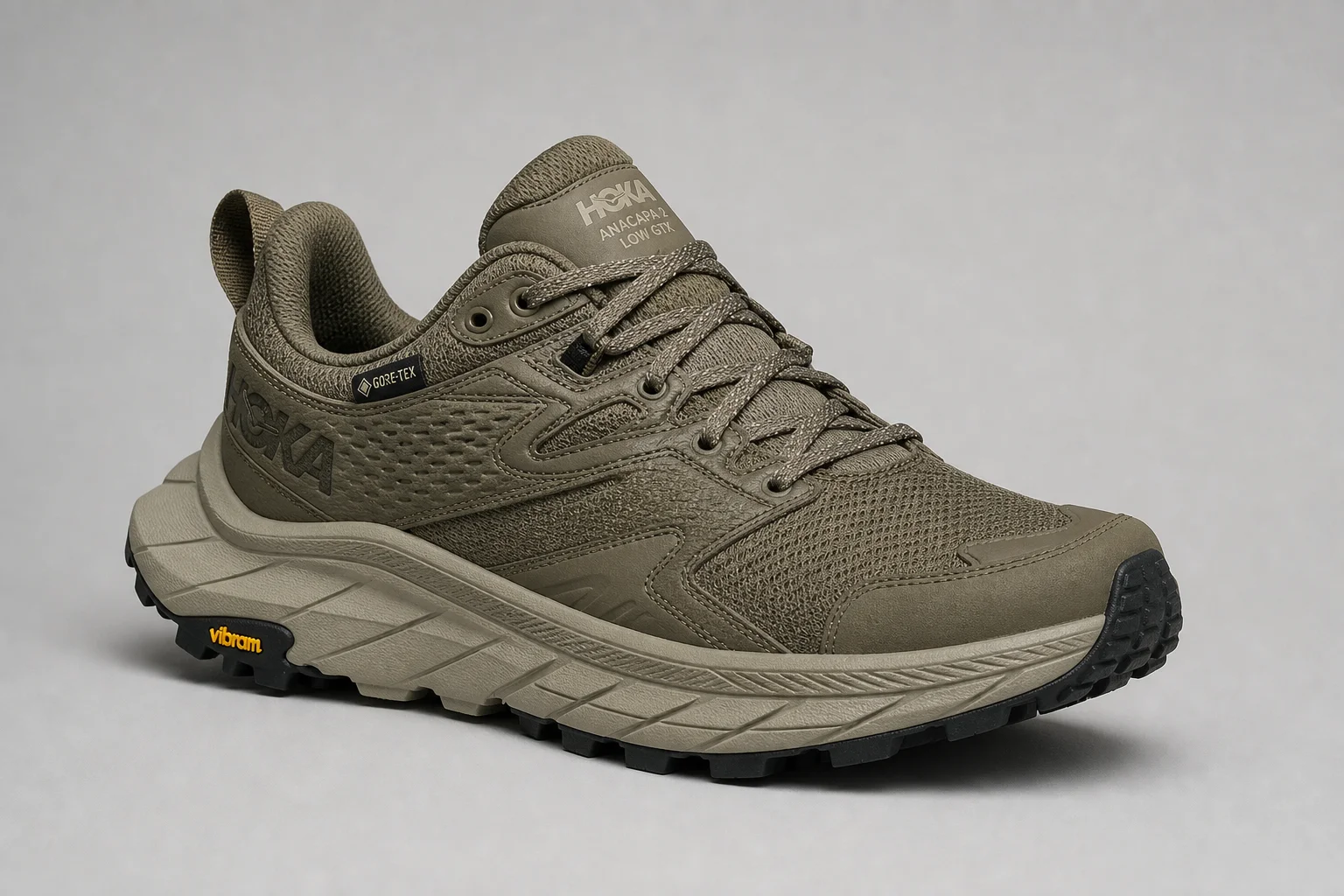 Five hiking shoes ranked and arranged on concrete surface