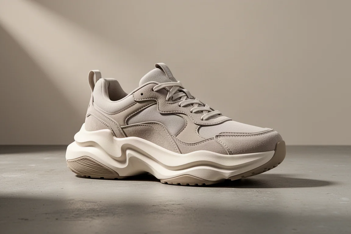 Maximalist high-stack Hoka Bondi 8 running shoe on a concrete surface