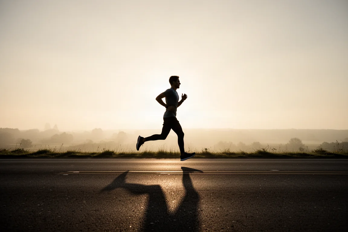 Flat-lay of running gear and shoes ready for an easy long run