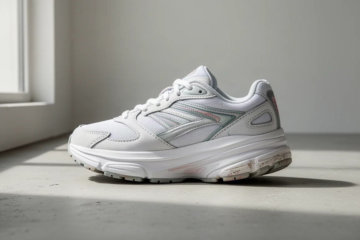 Hoka Mach 5 running shoe shown from a three-quarter angle on concrete