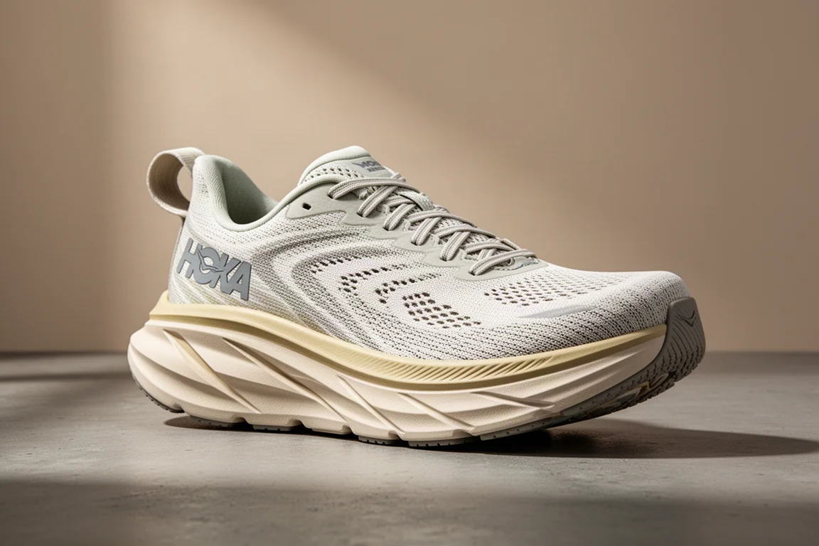 Hoka Mach Supersonic running shoe shown at a three-quarter angle on a neutral backdrop