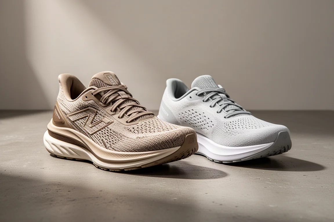 Hoka Mach X2 and Mach 6 running shoes side by side on concrete