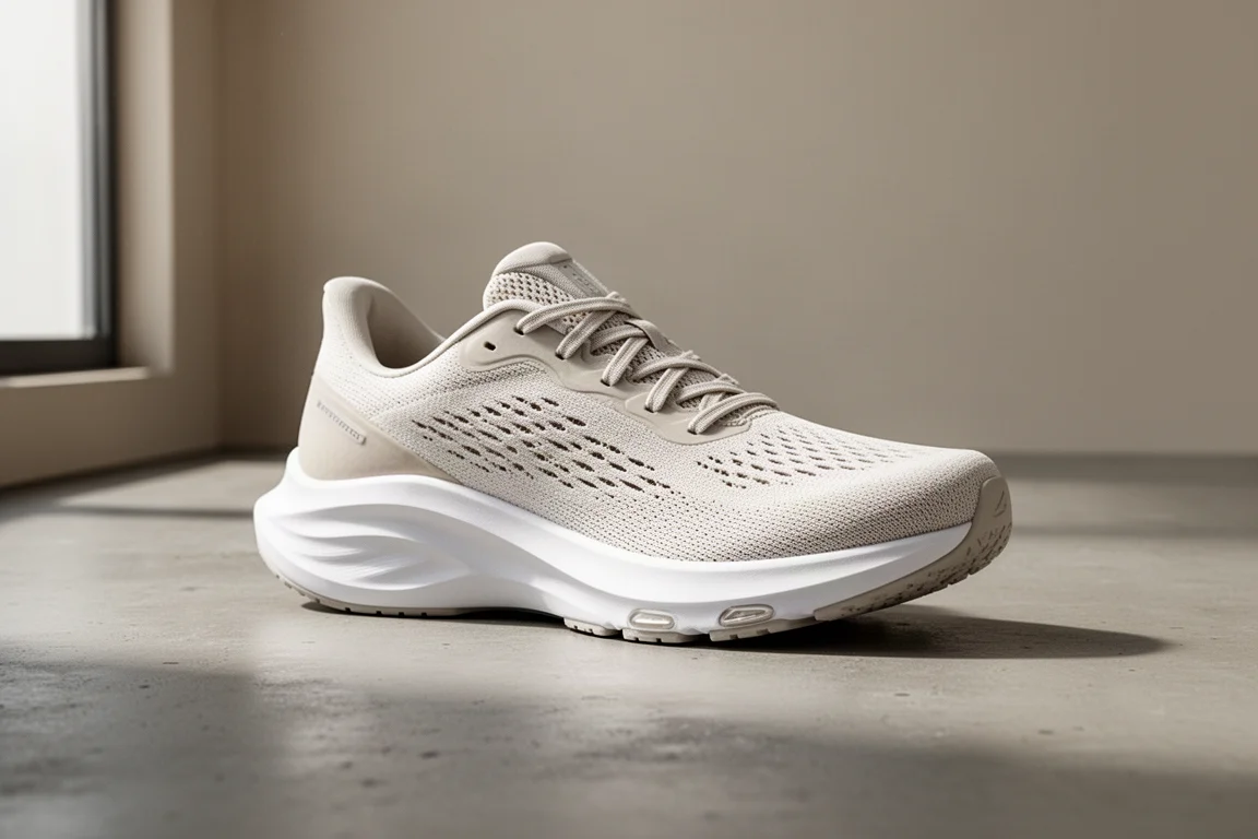 Hoka Rincon 3 running shoe on a matte concrete surface