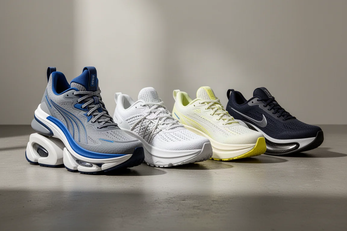 Hoka Skyward X vs os Gigantes de Amortecimento Máximo: Quatro Tênis com Mais de 40 mm Comparados imagem de capa
