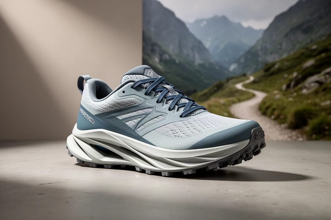 Hoka Tecton X3 trail running shoe shown at a three-quarter angle on a concrete surface
