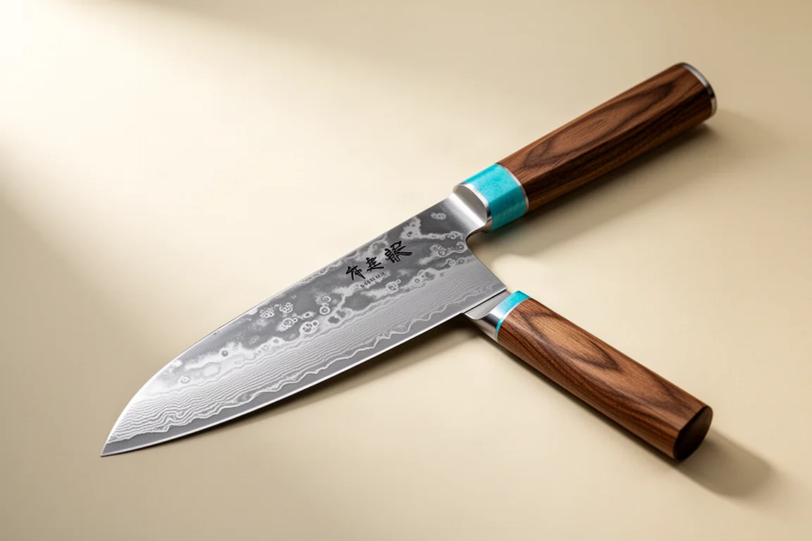 Honos San Damascus Santoku product image