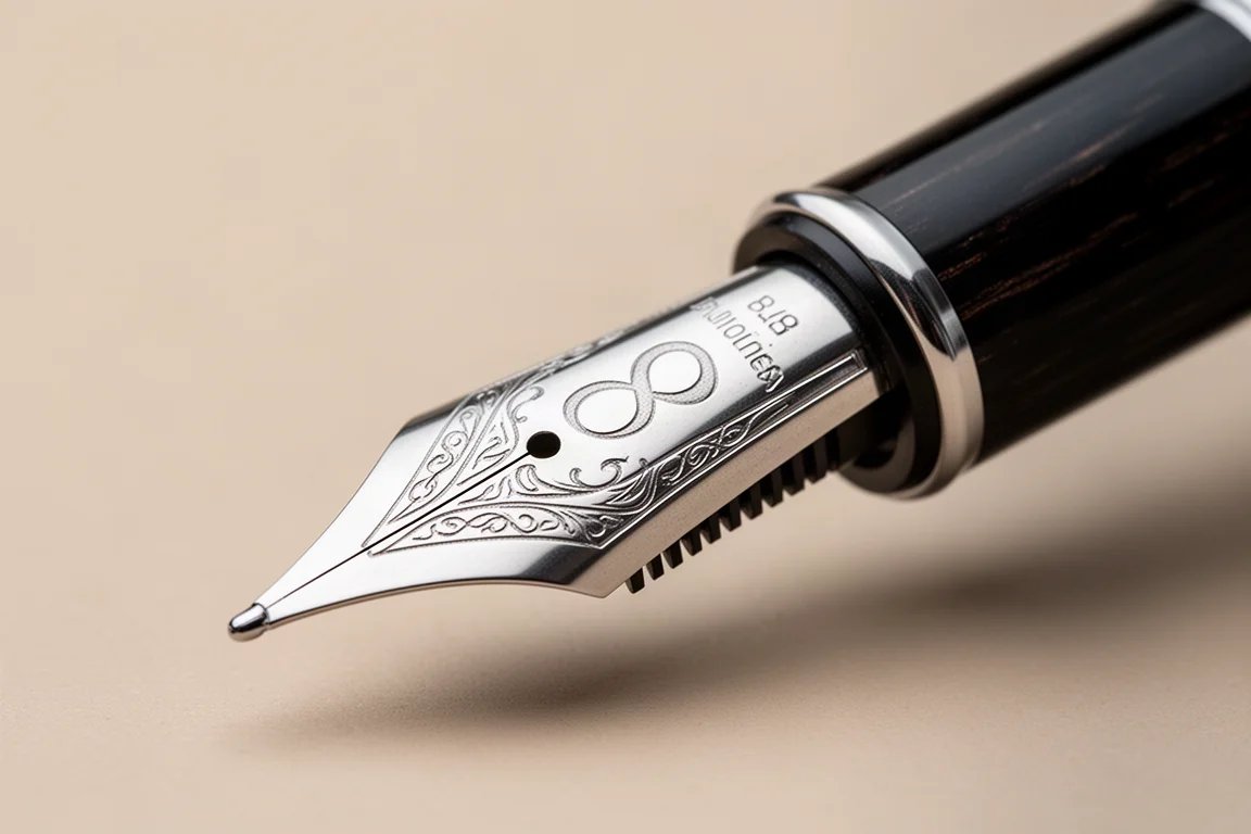 Grande plume custom de stylo-plume avec logo gravé et alimentation en ébonite