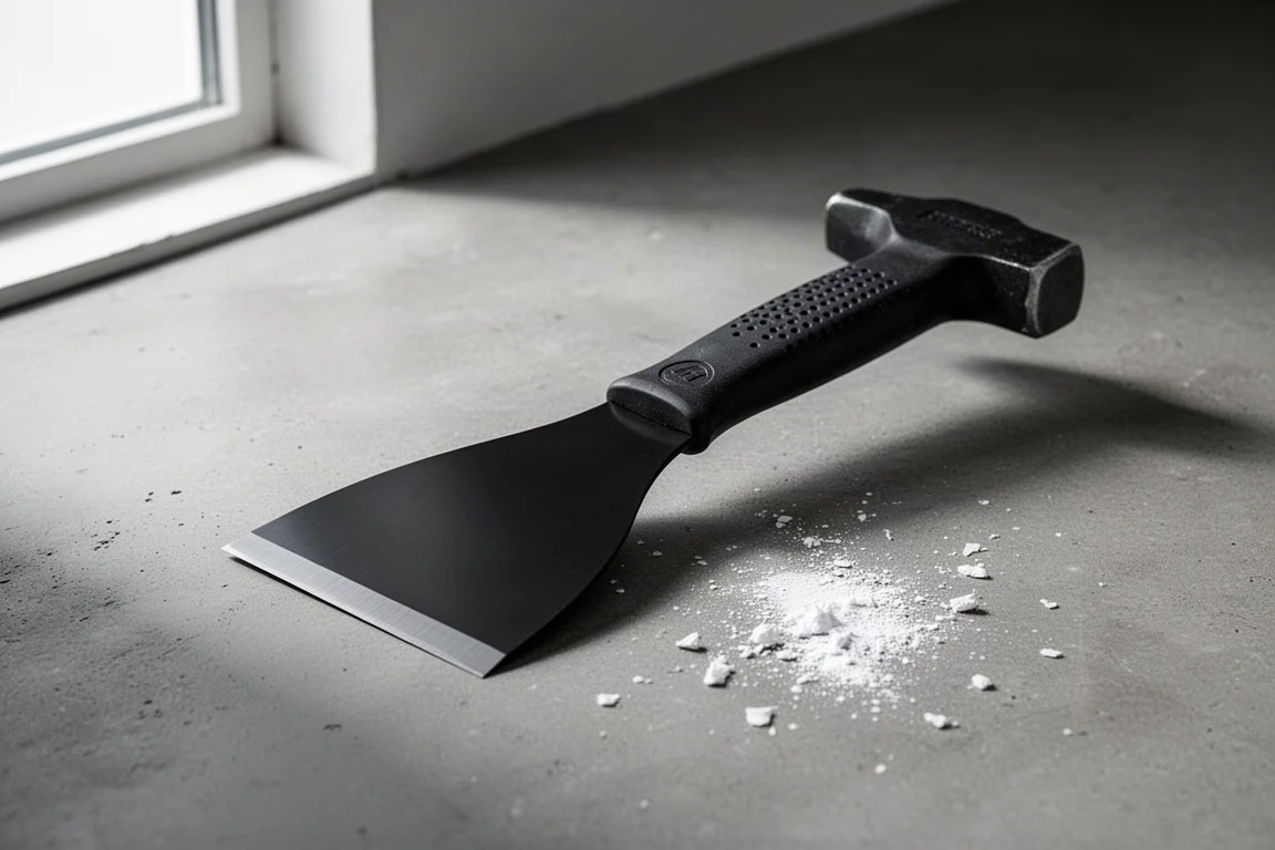 Husky 15-in-1 painters multi-tool on a matte concrete surface