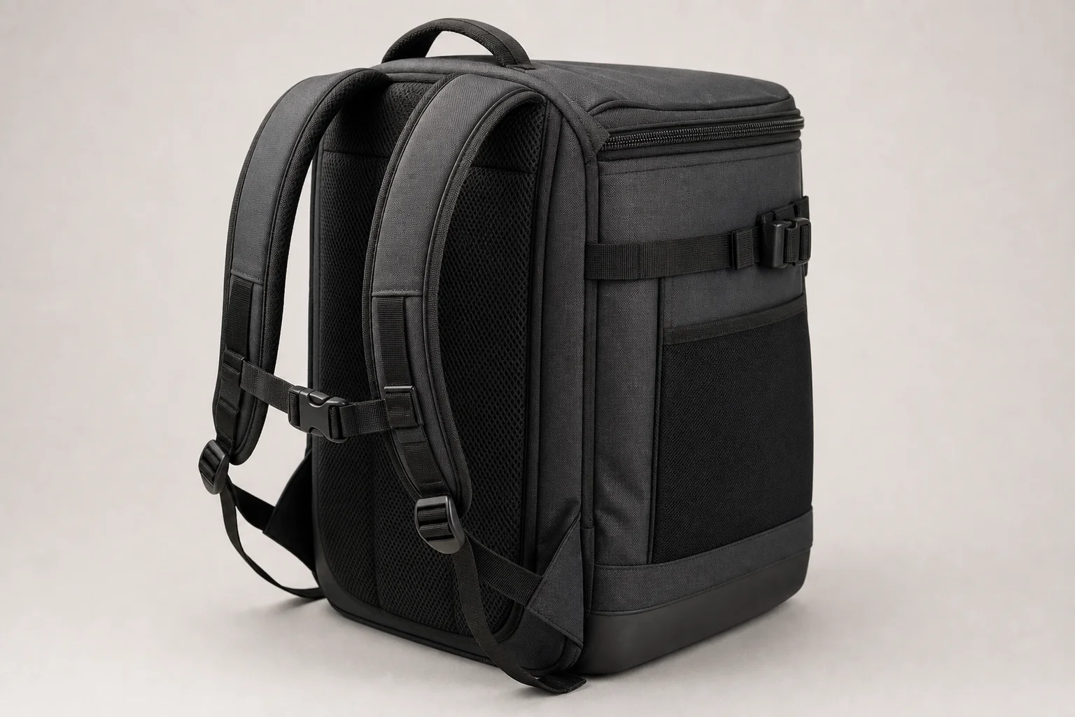 Five backpack coolers displayed on neutral backdrop showing different designs and materials