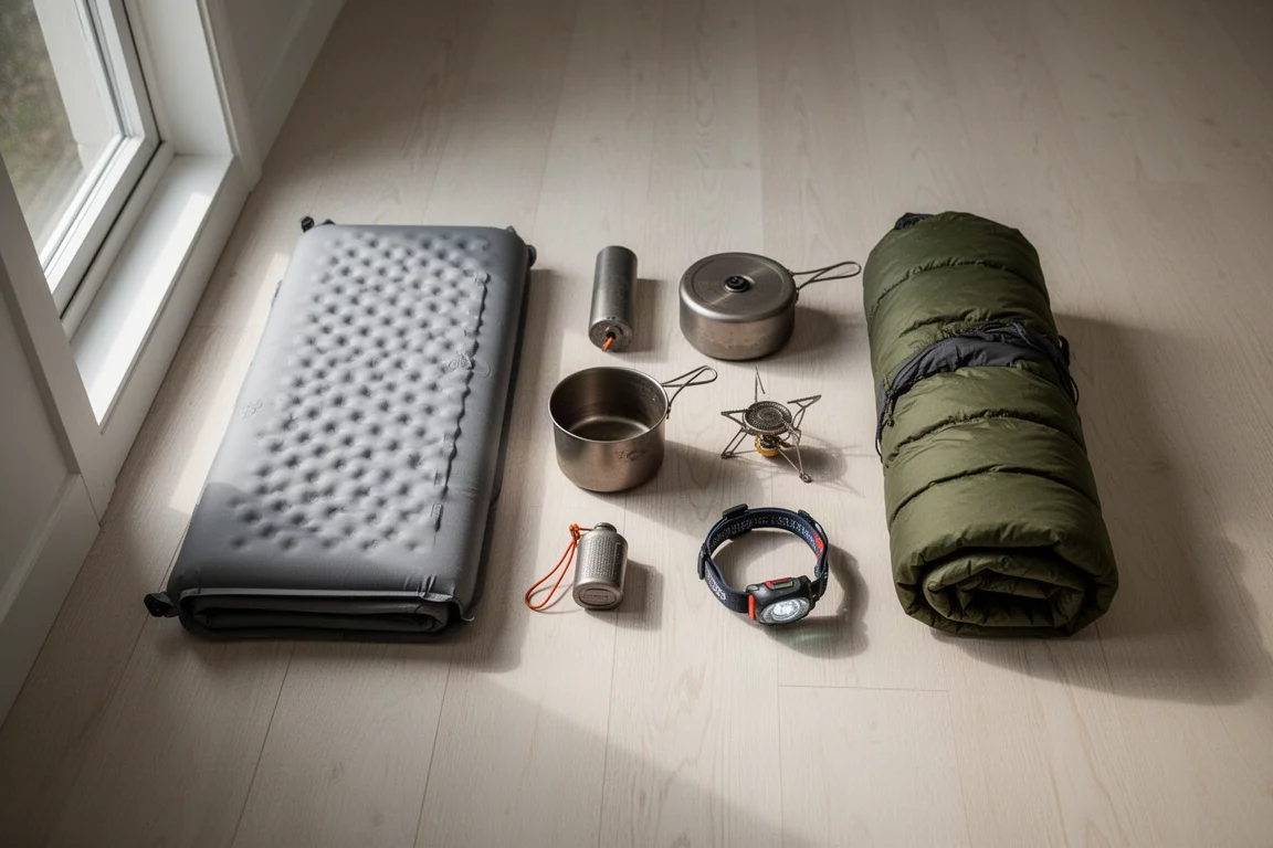 Ökenbassäng med malörtsbuskar och två små sjöar i gyllene timmen