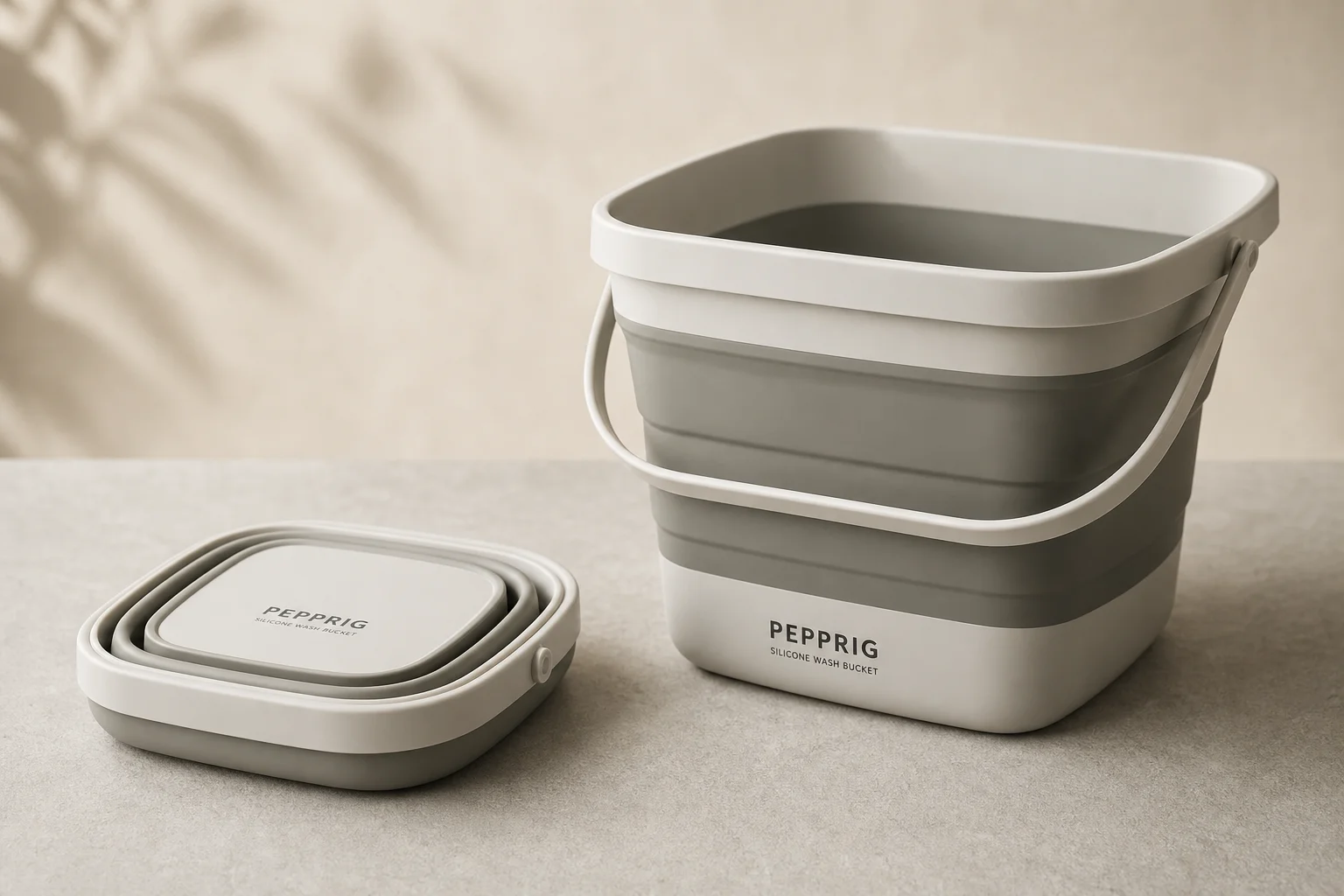 一系列 IKEA 露營用品，包含碗盤、砧板、收納袋與配件，放置於水泥地面上