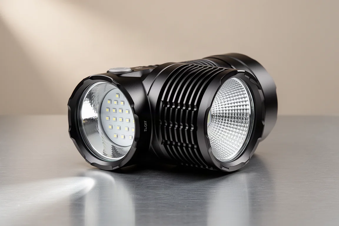 Imalent MS06 flashlight with machined aluminium body and LED array lens