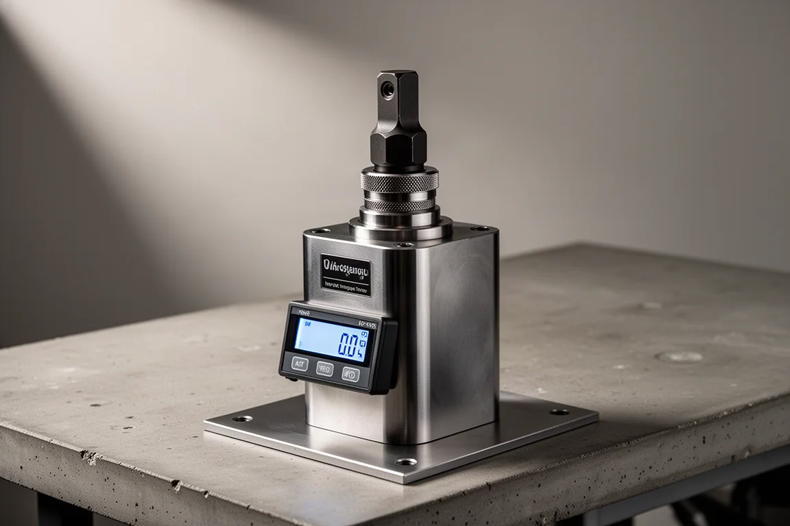 Inertia Torque L1000 hydraulic torque tester with digital gauge on steel mounting plate