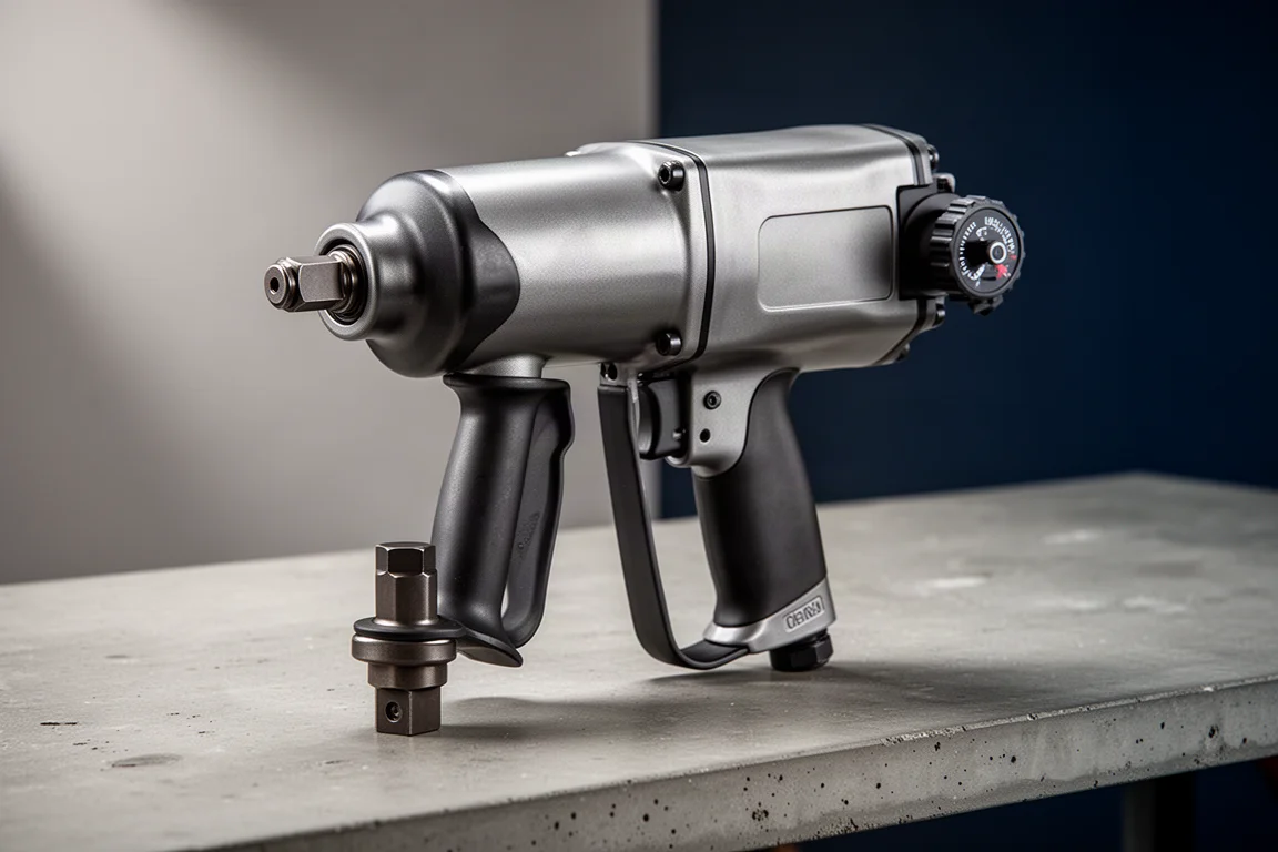 Ingersoll Rand 232TGSL Thunder Gun impact wrench on a concrete workbench