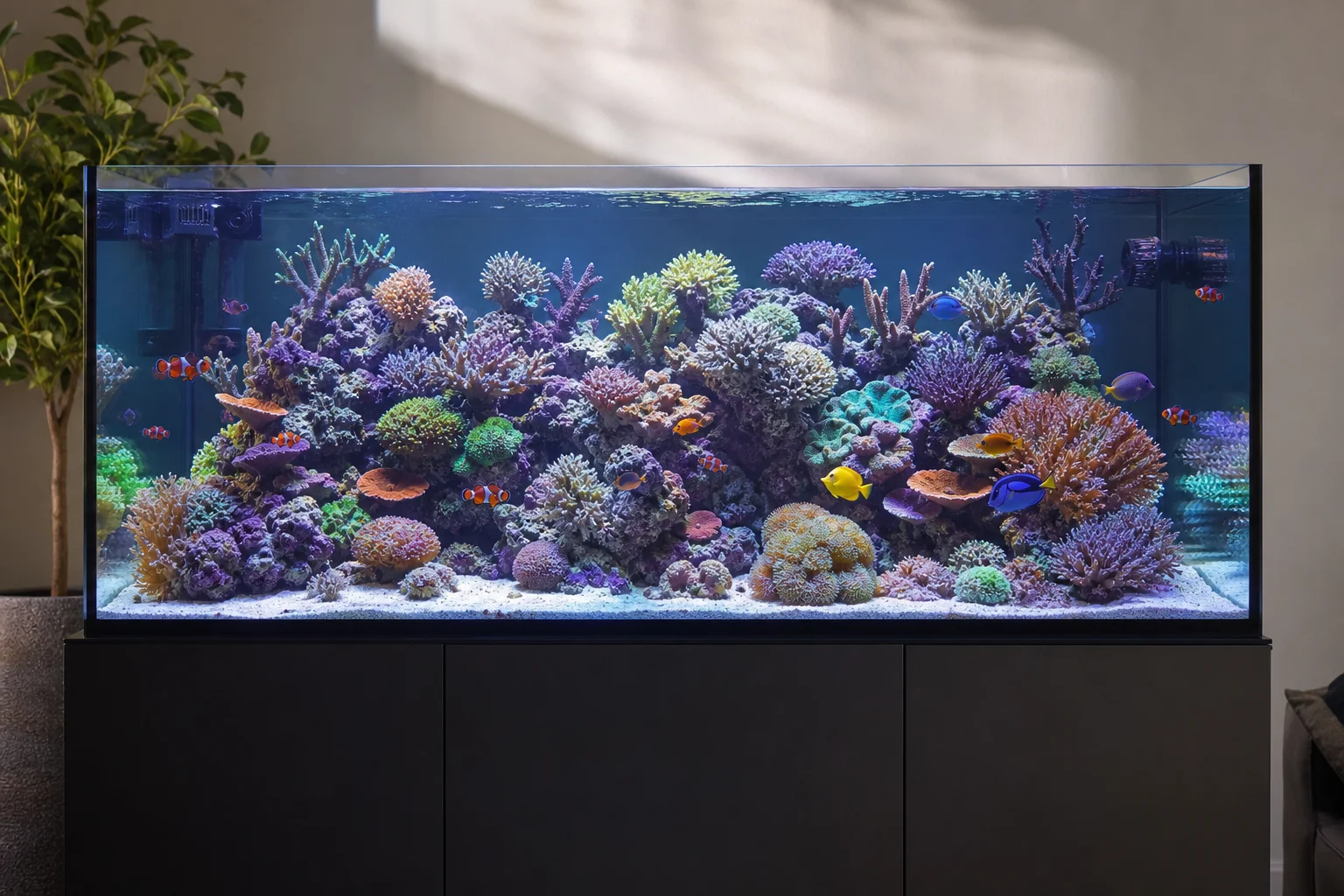 擁有健康珊瑚與穩定水質的珊瑚礁水族缸