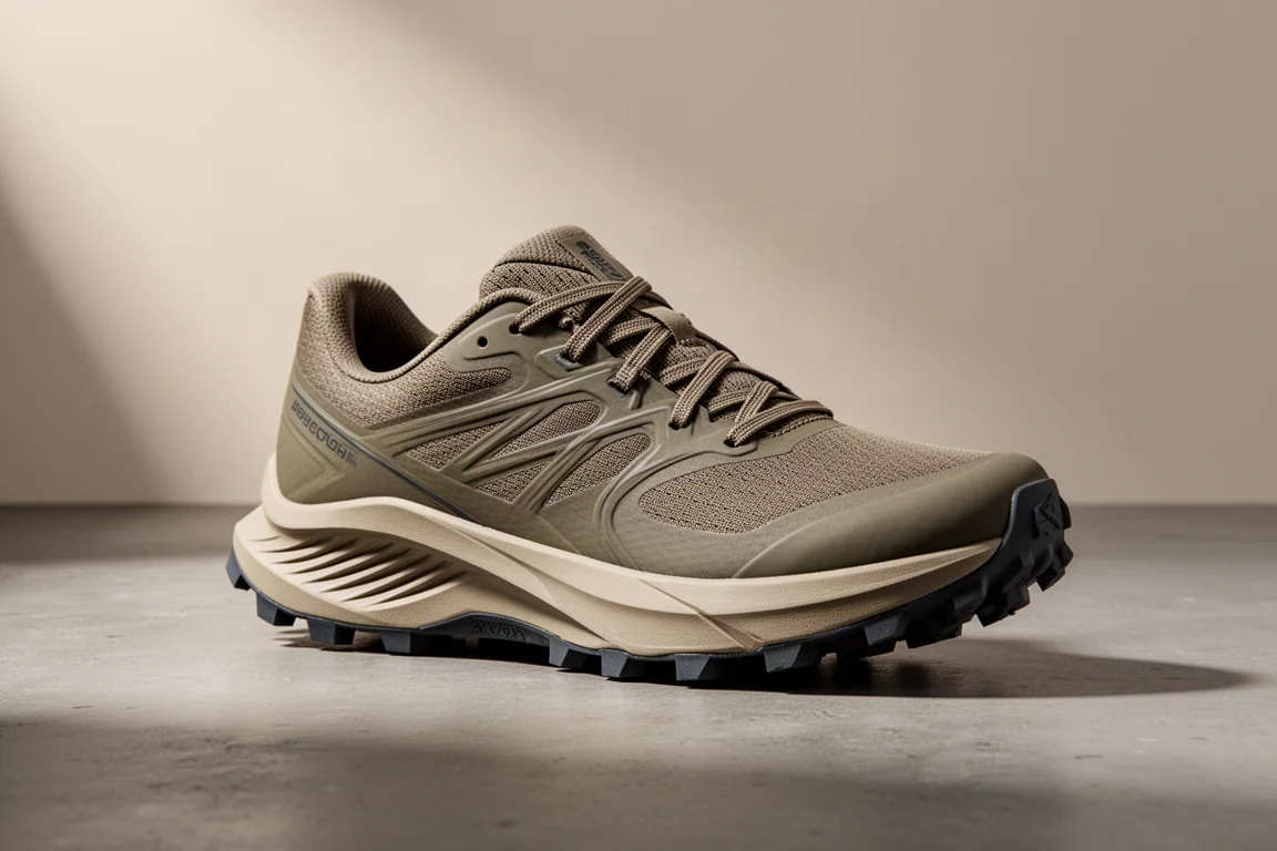 Inov-8 TrailFly Pro trail running shoe shown at a three-quarter angle on concrete