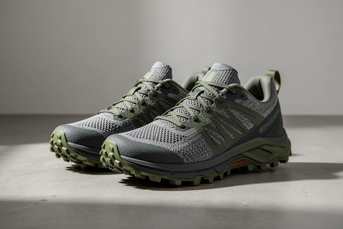 Inov-8 Trailfly Ultra G 280 trail running shoes on a concrete surface