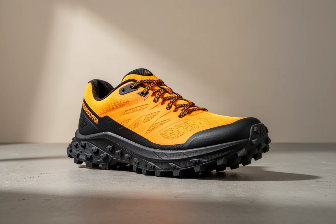 inov-8 X-Talon Ultra 260 V2 trail shoe with deep-lugged outsole on concrete