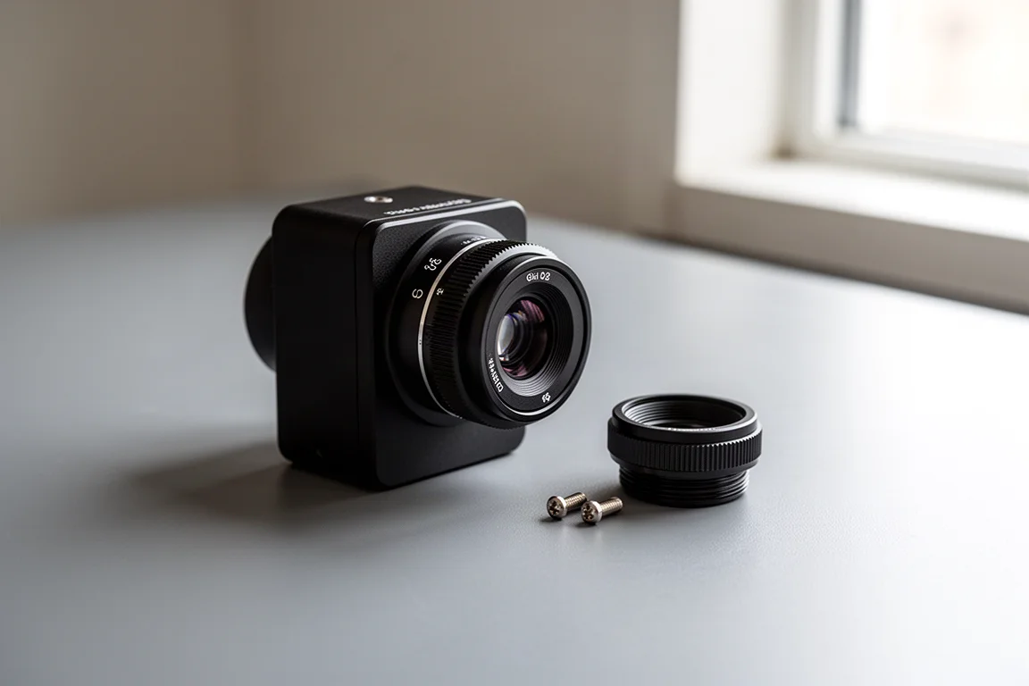 Microscope camera head with focus barrel and interchangeable lens removed