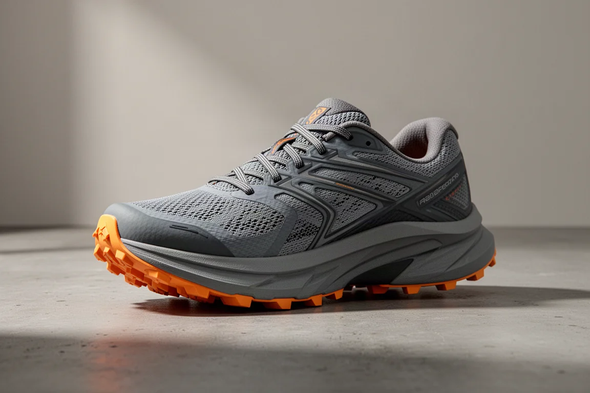Kailas Fuga EX330 trail running shoe on a matte concrete surface