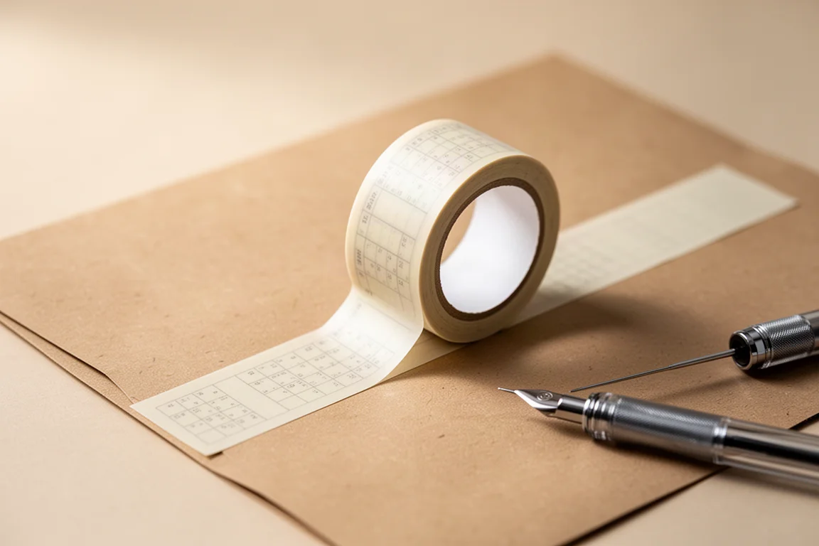 Kanso Writeable Blank Calendar Washi Tape product image