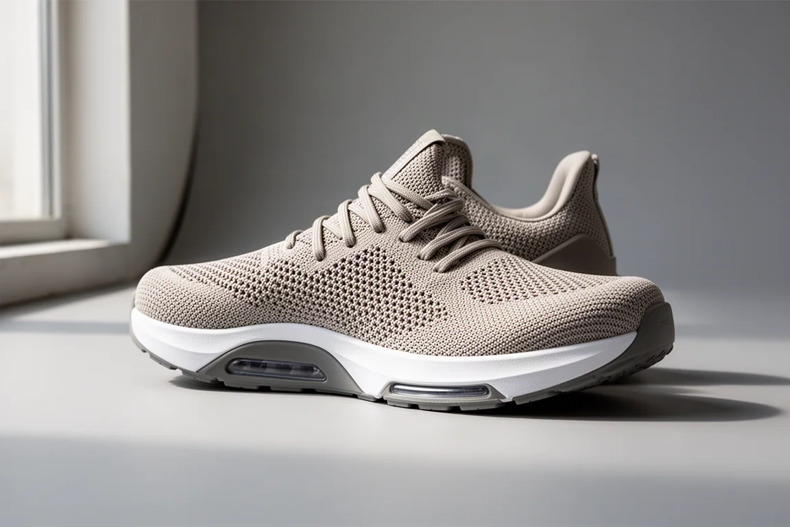 Karhu Ikoni road running shoe in three-quarter view on a neutral studio surface