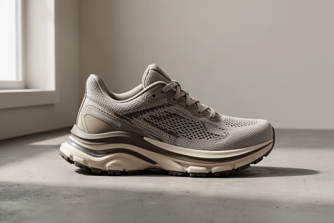 Karhu Mestari Run 2.0 cushioned running shoe on a concrete surface