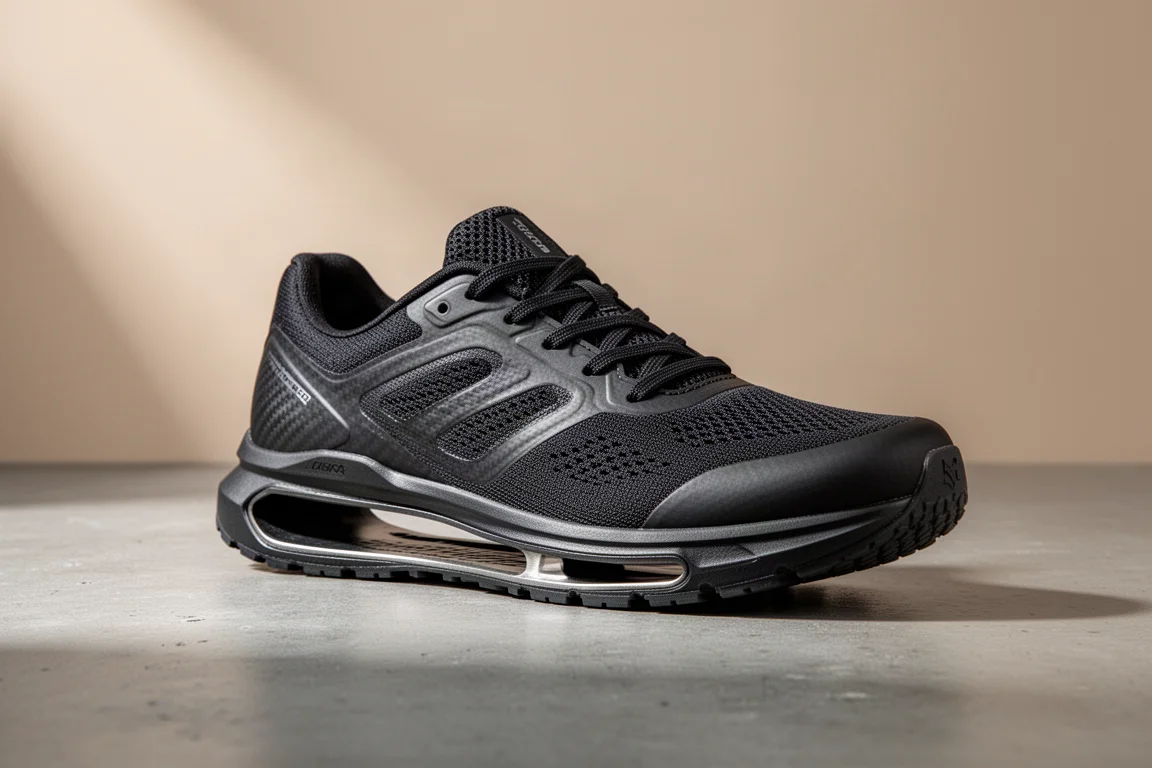 Kiprun KD900X carbon plate running shoe on a concrete surface