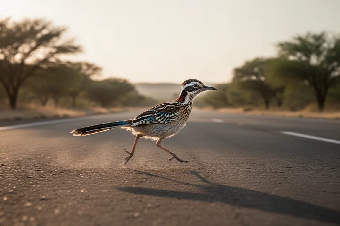 Runner ticking along at a steady pace on open roads