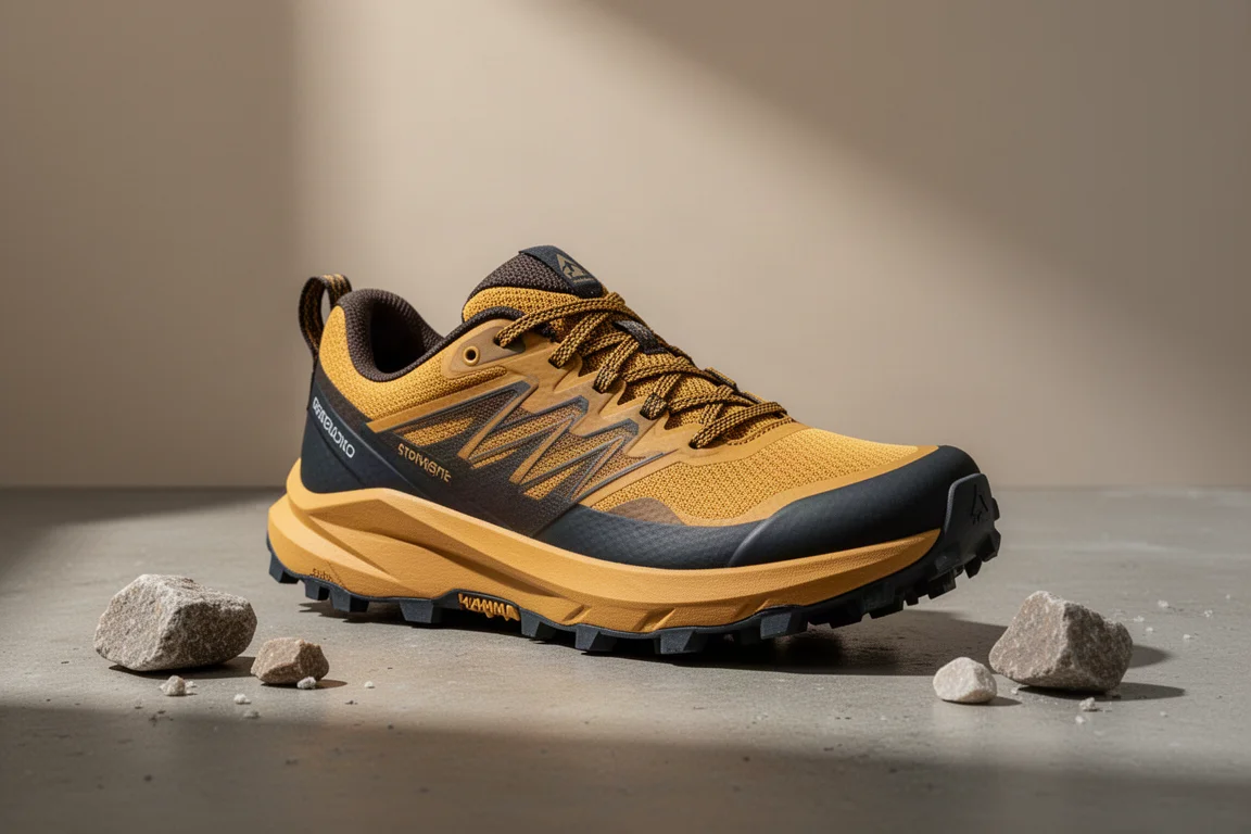 Kiprun Summit Max trail running shoe on a concrete surface