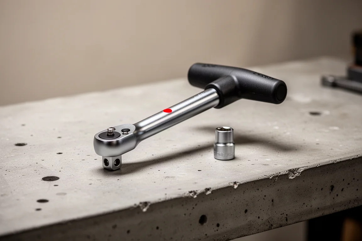 Pass-through ratchet configured as a T-handle over a socket