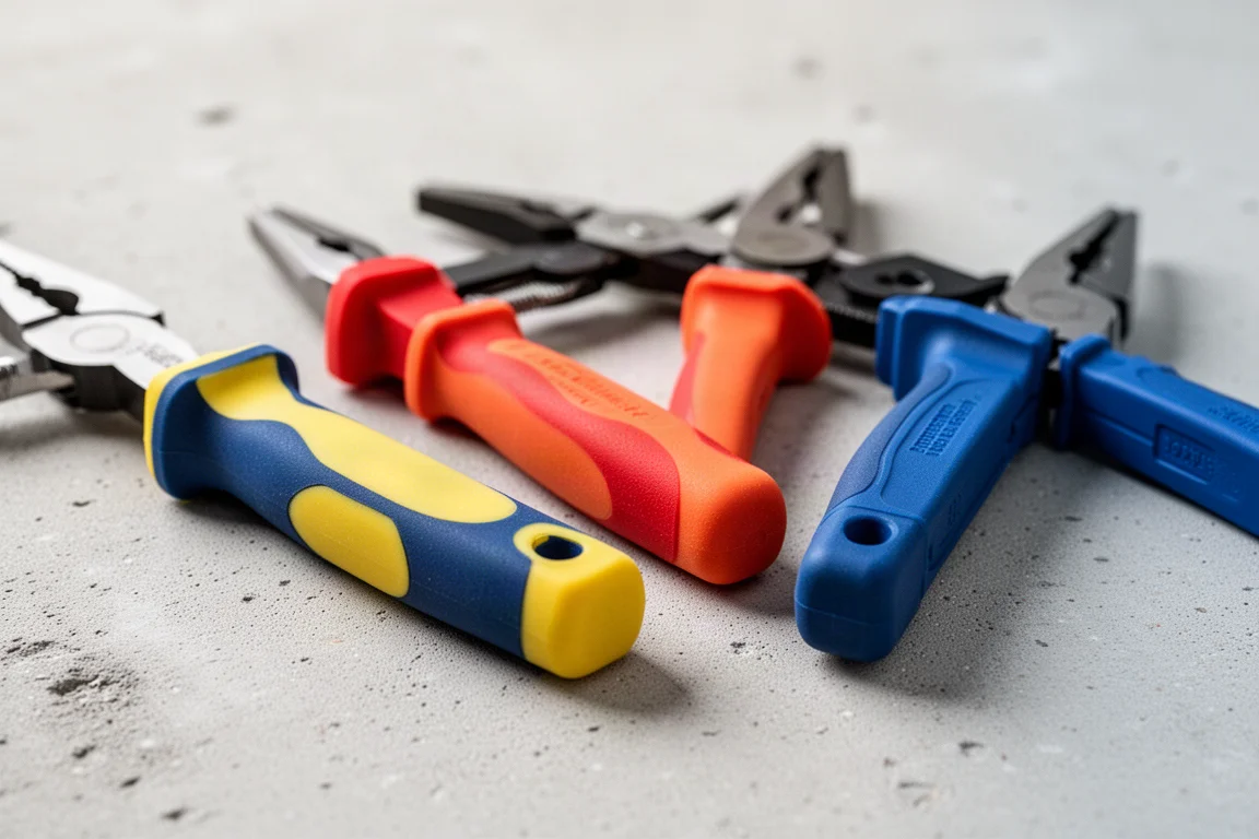 Meercomponentengrippen van tangen in verschillende materialen en kleuren