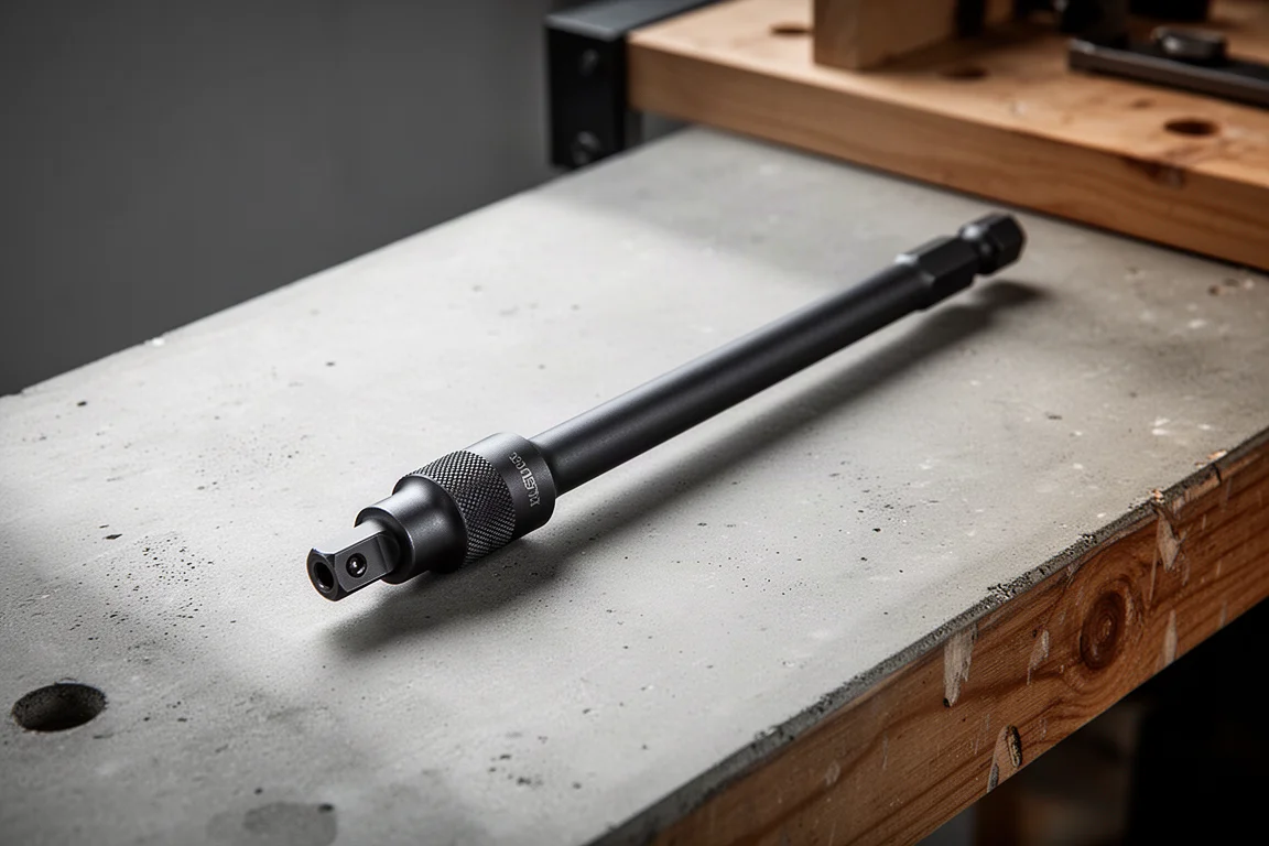 Przedłużka bitowa Klein Tools Dual Lock na betonowej powierzchni warsztatu