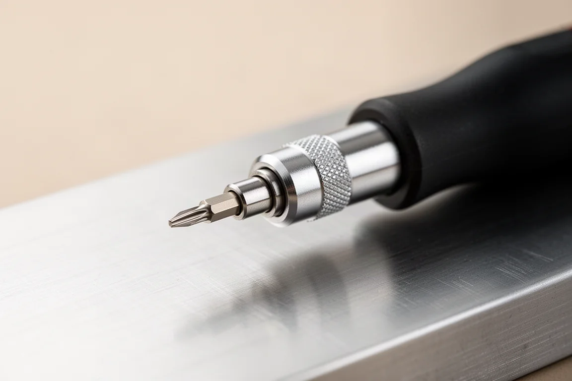 Cabo de bit de precisão com um bit de 3.5 mm encaixado em seu soquete