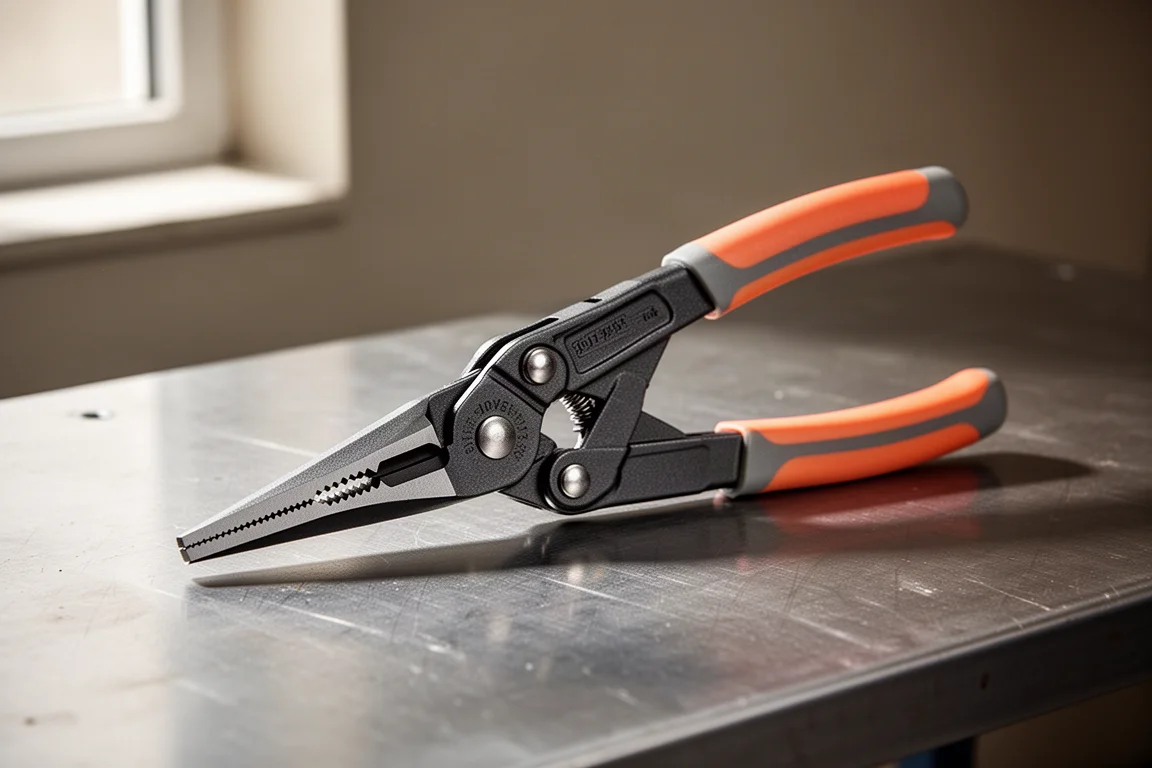Knipex Cobra Extra Slim szczypce nastawne półotwarte na warsztacie