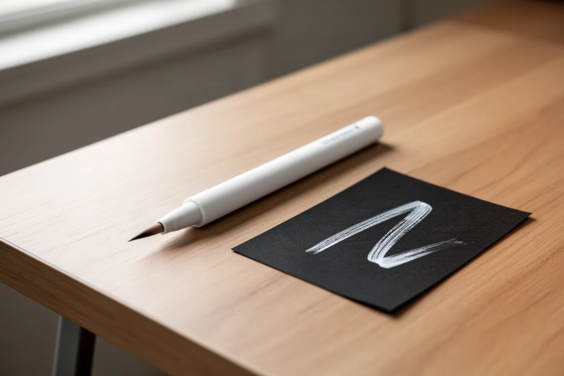 Kuretake Zig Cartoonist White Brush Pen product image