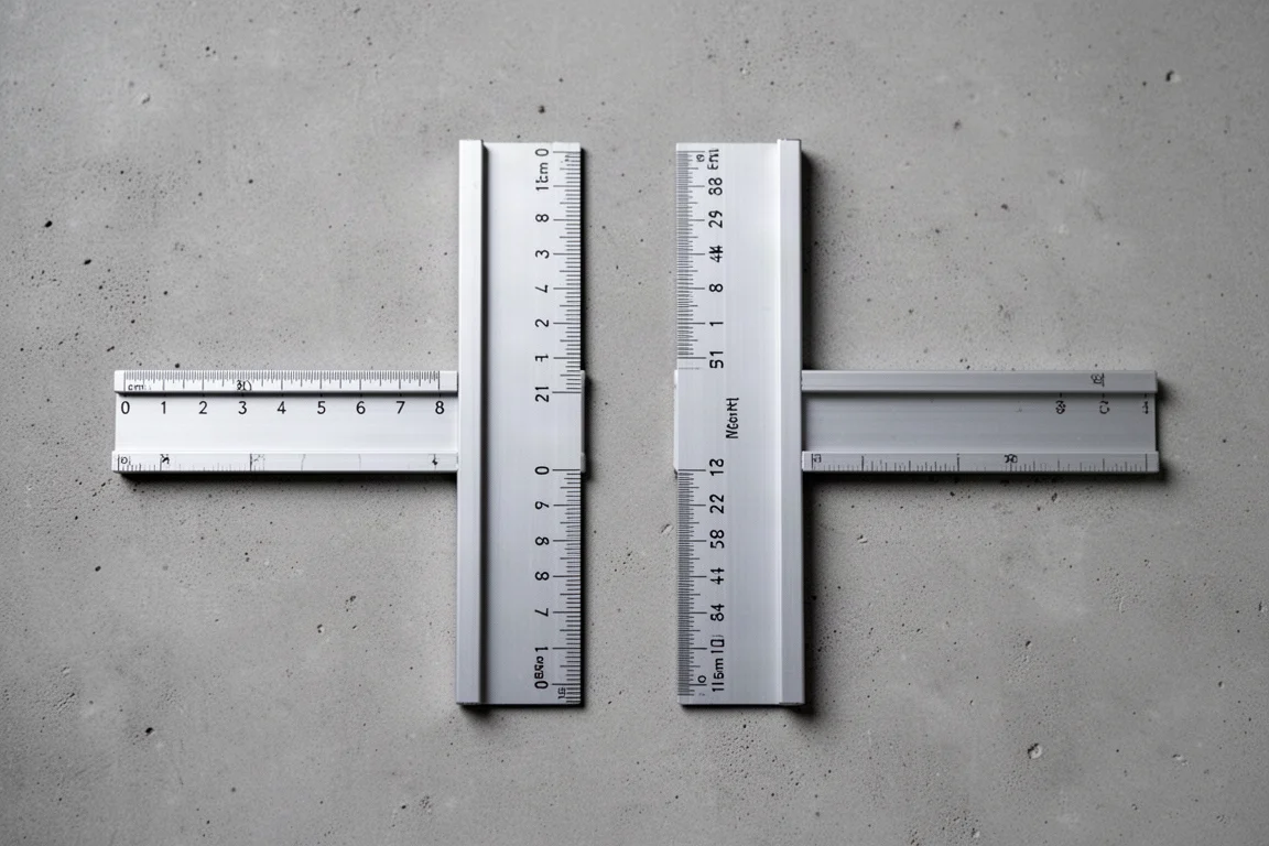 Kyoei Plastic LR Left/Right-Handed Aluminum Ruler product image