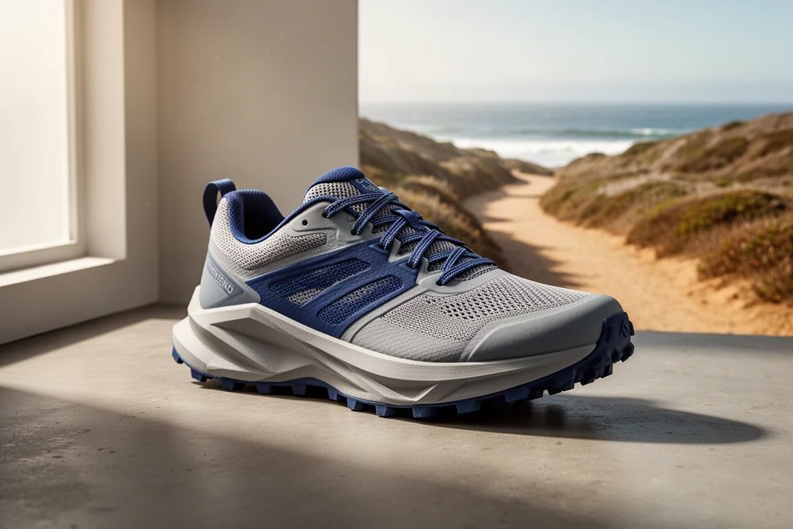 La Sportiva Prodigio Pro trail running shoe on a concrete surface