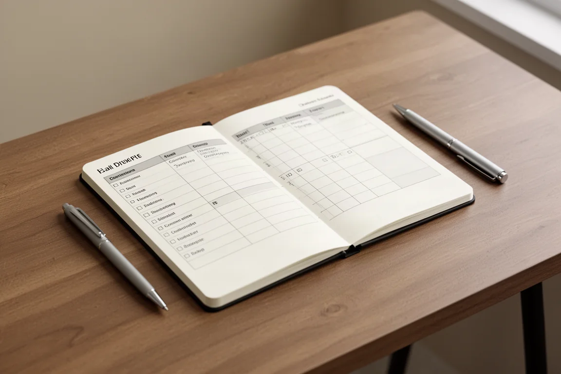 Laconic Style Gantt Chart Notebook product image