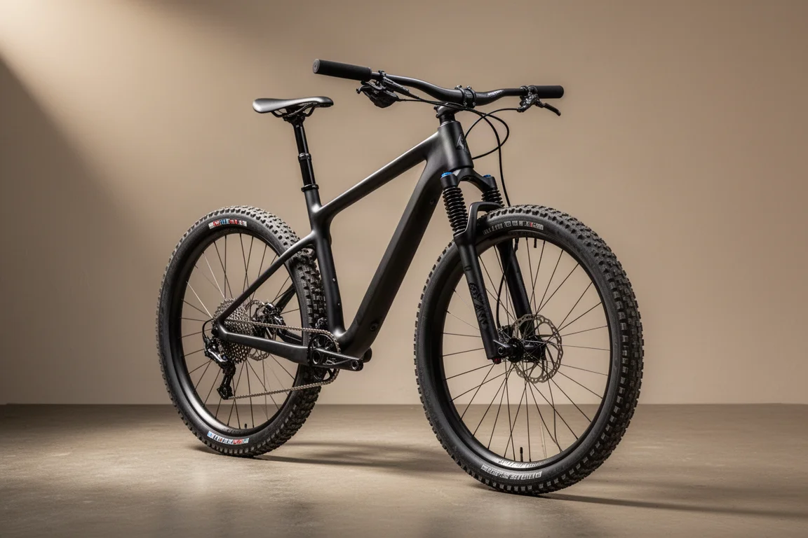 Lauf Seigler Gravelbike mit Blattfeder-Gabel auf einer Betonfläche fotografiert