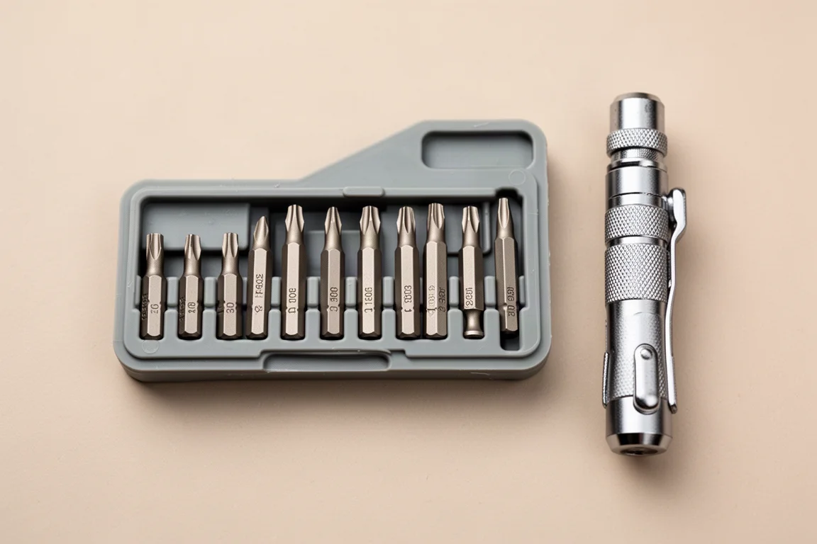 Attrezzi del multi-tool disposti su una superficie di cemento