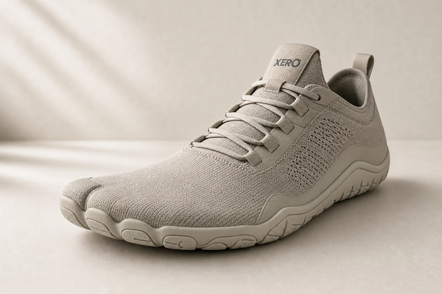 Collection de chaussures minimalistes de différentes marques présentées sur un fond neutre