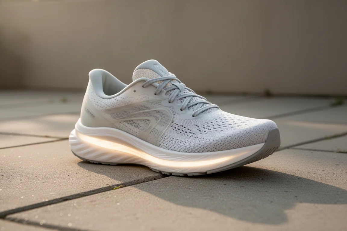 Li-Ning Chao Yang Pro running shoe with translucent upper and glowing midsole