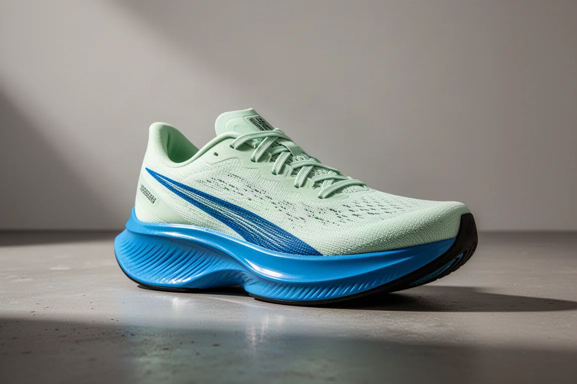 Li-Ning Feidian 5 Ultra max-stack marathon racing shoe on a concrete surface